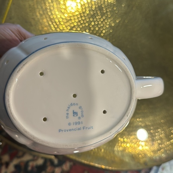 Haldon Group Berry Strainer Bowl Provincial Fruit Pasta Pattern 1991 Vintage - Picture 9 of 10